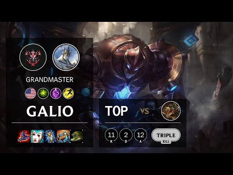 Galio Top vs Renekton - NA Grandmaster Patch 10.13