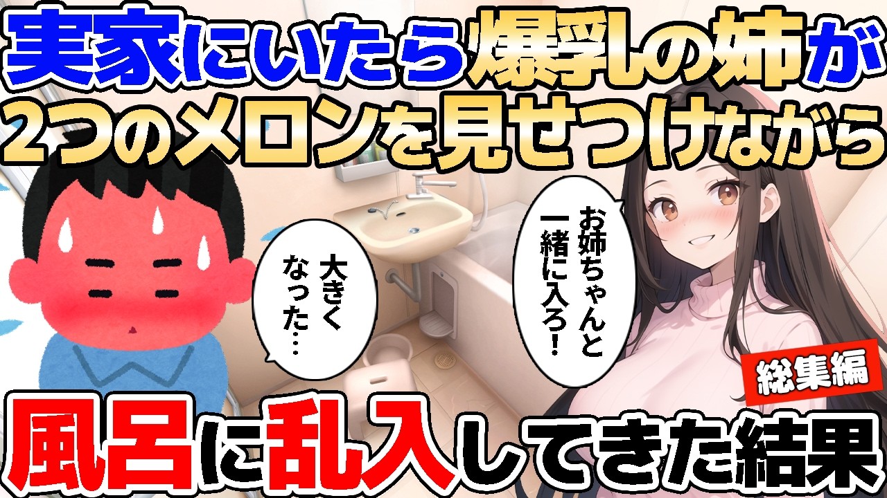 【2ch馴れ初め】爆乳の姉が「一緒に入ろ」と風呂場に乱入してきたので、剥き出しのデカメロンを味わった結果【ゆっくり】【作業用/総集編】