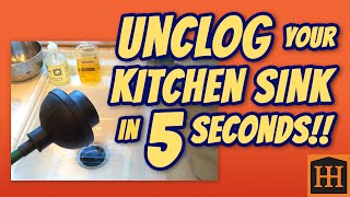 How to Unclog Kitchen Sink in 5 Seconds!