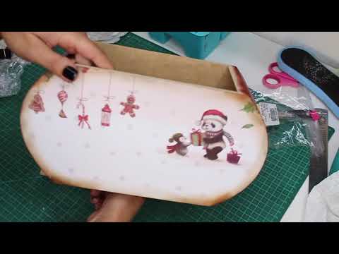 Caixa natalina com OPA Scrap Decor - OPA Criando Arte