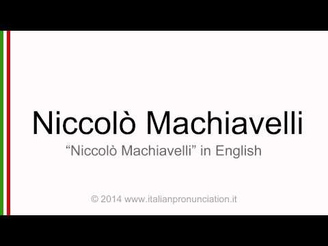 Correct italian pronunciation of Niccolò Machiavelli