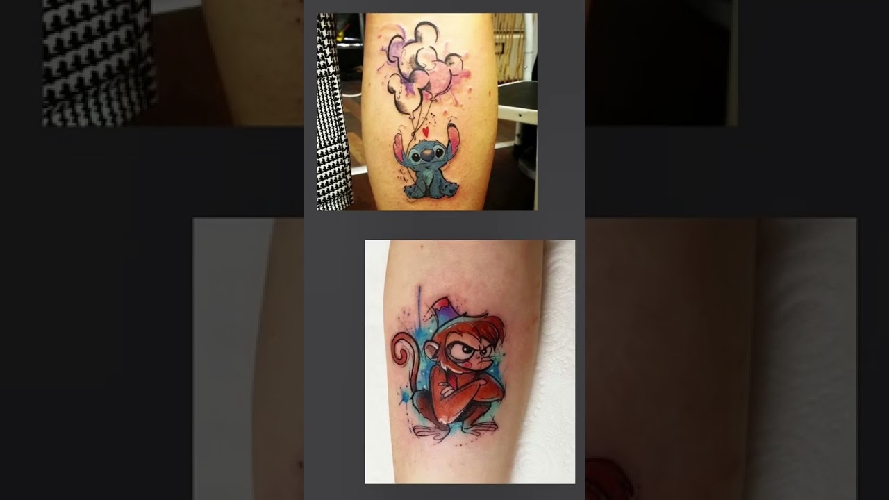 The best watercolor tattoos with Disney