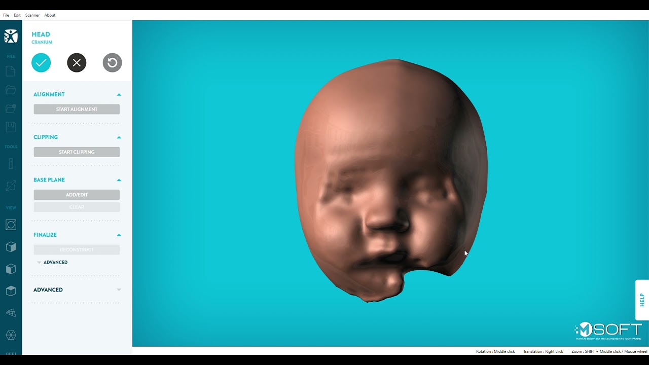 Head scan processing in MSoft