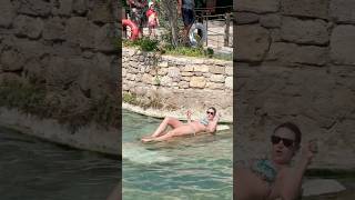 ☀️The Wonder Of Fun Cleopatra Pool Nice Pamukkale Turkey -Sunny Day?️ #cleopatra #pamukkale