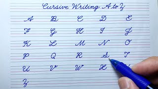 How to write English capital letters ABCD | Cursive writing A to Z | Cursive handwriting practice