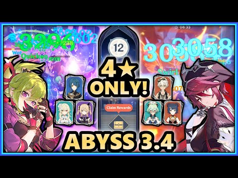 4 STAR ONLY! with RANDOM Shinobu Built Team and FORCED Melt Rosaria Team!