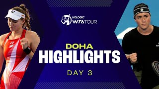 Watch Top Players Compete on Day 3 in Doha | WTA Match Highlights