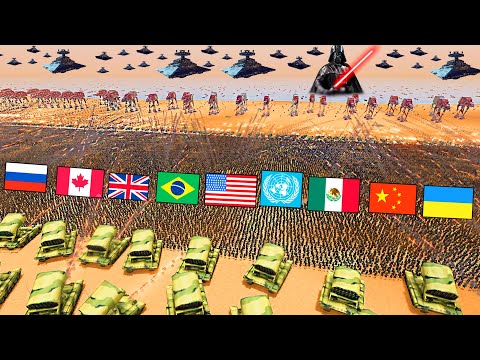 6,000,000 STAR WARS Invasion of EARTH Beach VS Every MODERN ARMY! - UEBS 2: Best Mods