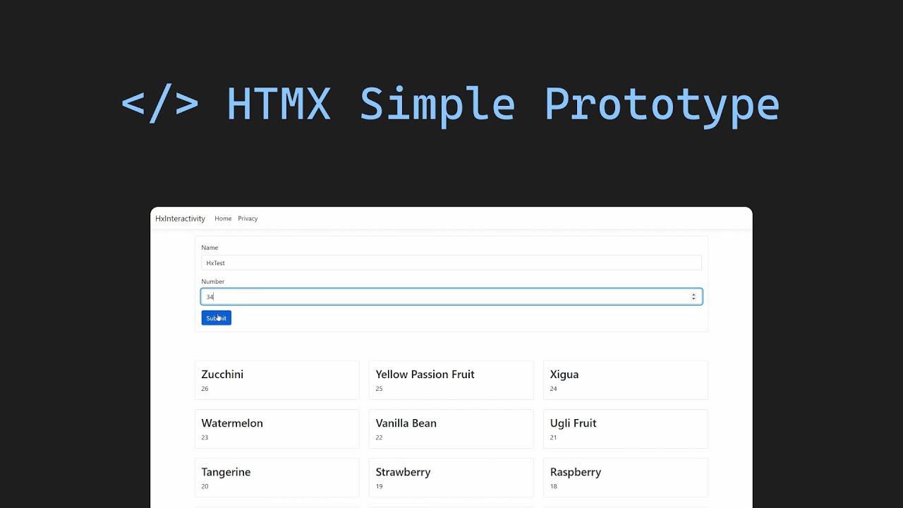 HTMX small prototype with ASP.NET Core