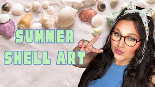 DIY Shell Art For Kids🐚 | 🏝Easy Beach Craft Tutorial With Miss. Jessica's Art Club