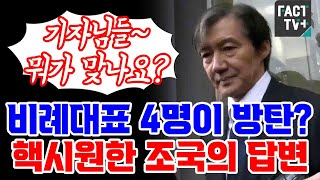 비례대표 4명이 방탄?...핵시원한 조국의 답변