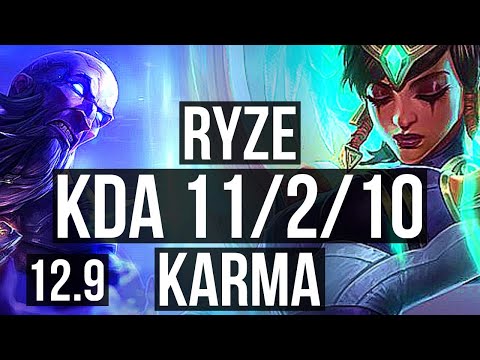 RYZE vs KARMA (MID) | 11/2/10, Dominating | EUW Diamond | 12.9