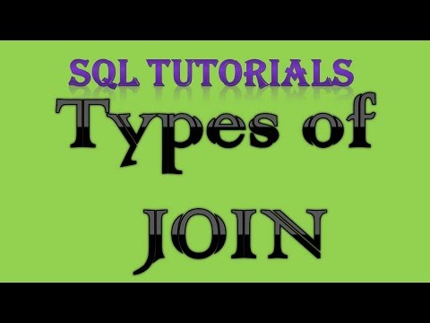 SQL Tutorial 14 Types of JOIN