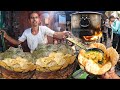 Famous Uncle Selling 6 Kachori Sabzi Breakfast Indian Street Food Street Food India