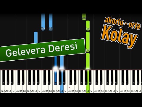 Gelevera Deresi - Akorlu Kolay Piyano - Nasıl Çalınır