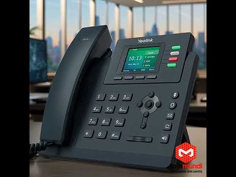Video do produto Telefone IP Yealink SIP-T33G — 4 Linhas, Gigabit Ethernet, PoE e Visor Colorido 2.4"