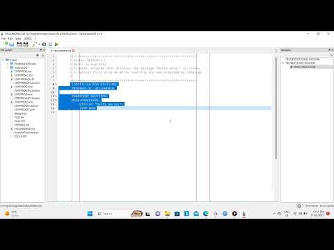 Running your first Cobol Program