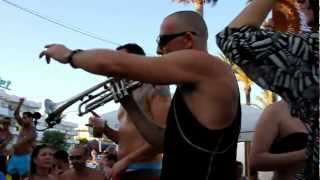 Bora Bora Ibiza - Beach Party - Gordon Edge aka Trumpetman  HD Quality video by Scene Franken / Tino