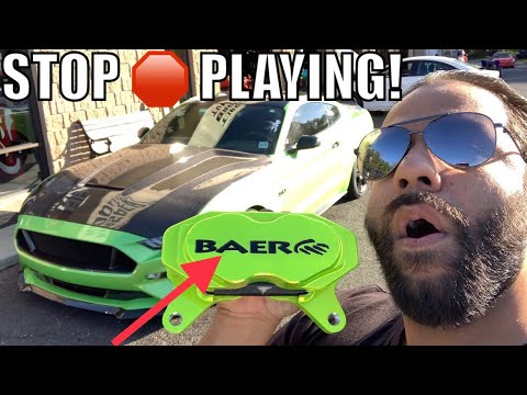 MAMBA MUST BE STOPPED! | 2018 MUSTANG GT BAER DRAG BRAKES INSTALL & REVIEW!