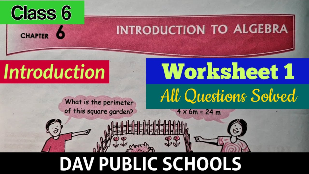 DAV class 6 maths chapter 6 worksheet 1