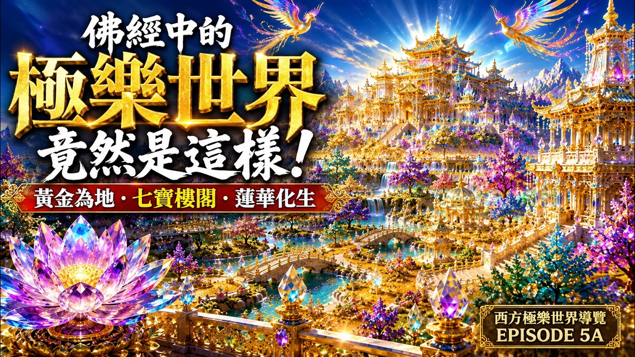 佛經中的西方極樂世界，原來如此莊嚴｜超擬真完整視覺化重現 (越後面越殊勝精彩)