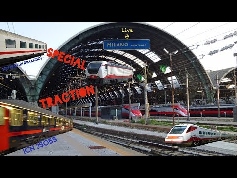 Tris di treni notte con vetture nuova livrea ed ETR 460 livrea Frecciabianca a Milano Centrale.