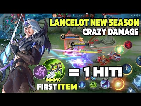 LANCELOT CRAZY DAMAGE BUILD & EMBLEM FOR THIS NEW SEASON!(SOLO RANK GAMEPLAY!🔥) - MOBILE LEGENDS