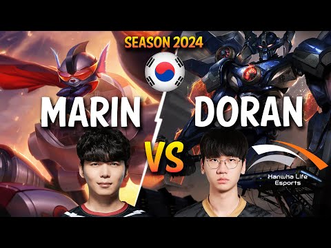MaRin RUMBLE vs HLE Doran AATROX Top - Patch 14.4 KR Ranked CHALLENGER | lolrec