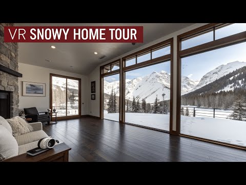 Unity VR Home Tour | Realistic Snowy Mountain House + Interactive Objects – video thumbnail