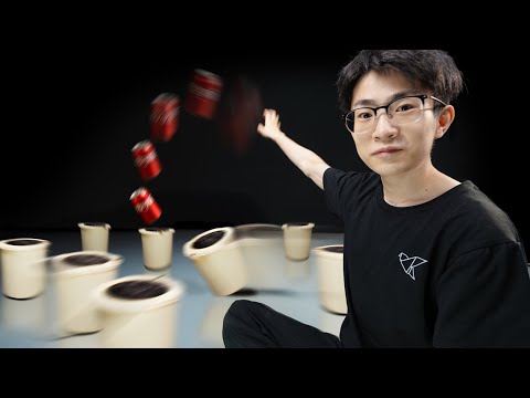 就是這麼懶！為了省去丟垃圾的時間我們打造了一個「自動瞄準垃圾桶」！ (We Built an Auto-aiming Trash Can)