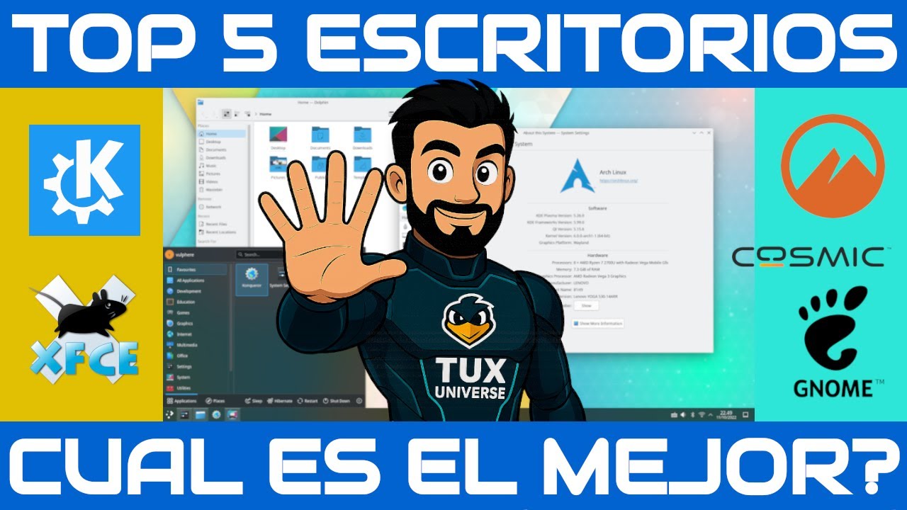 Top 5 entornos de escritorio 2025