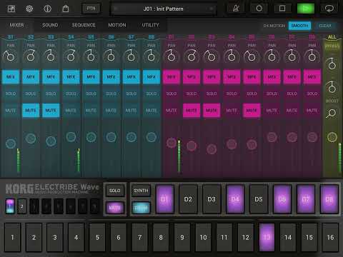 Korg iElectribe Wave on iPad Jam in Morning Before Work