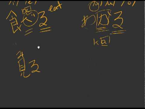 [3-1.1] Classifying verbs - Tae Kim's Japanese Grammar Guide