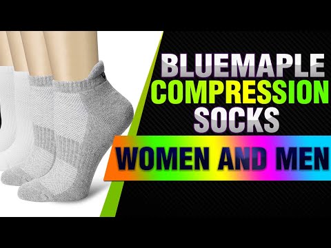Bluemaple Compression Socks for Women and Men, Compression Ankle Socks, Golf Socks，Regular wear,