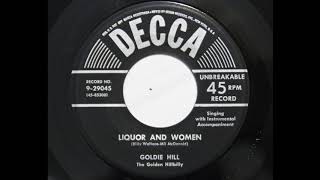 Goldie Hill The Golden Hillbilly - Liquor And Women (Decca 29045)