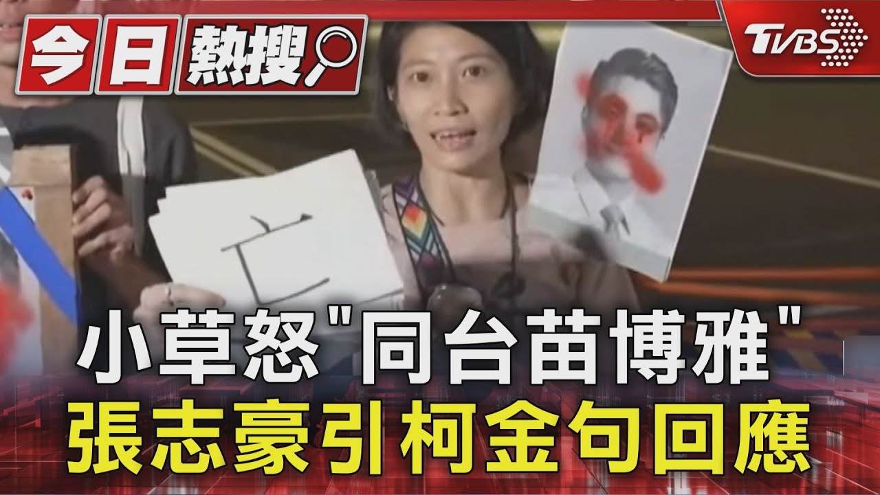 小草怒「同台苗博雅」 張志豪引柯金句回應
