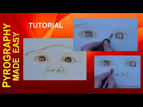 , title : 'Wood Burning - Baby Eyes portrait - pyrography tutorial'