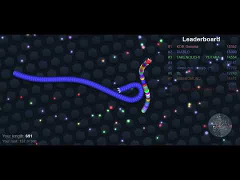 Slither.io A.I.10 Pro Tiny Snake Destroy Giant Snakes.....Nice!!!