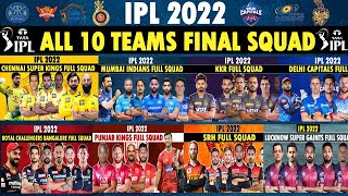 IPL 2022 - All Teams Squad | IPL 2022 All 10 Teams Squad | RCB,CSK,MI,KKR,DC,RR, PBKS,SRH Squad 2022 IPL 2022 - All Teams Squad | IPL 2022 All 10 Teams Squad | RCB,CSK,MI,KKR,DC,RR, PBKS,SRH Squad 2022