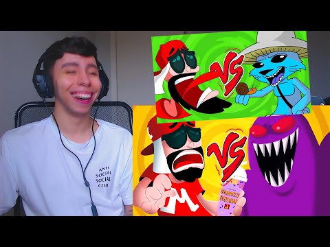 REACT Smurf Cat Vs. Mussa & Coxinha de Açai Vs. Mussa - Batalha de Rap (Desenho Animado)