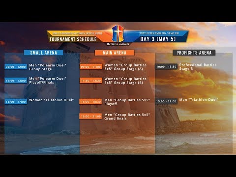 Main arena ● Battle of the Nations 2018 ● Live broadcast: day #3