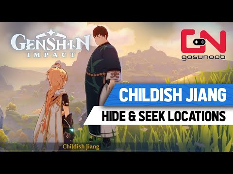 Childish Jiang Hide & Seek Locations - Genshin Impact A Little Game Quest Guide