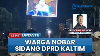 Warga & Mahasiswa Nobar Sidang Paripurna DPRD Kaltim, Pantau Hak Angket hingga Sempat Memanas
