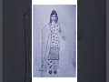Churidar Girl Penchil Drawing Short Video