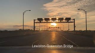 Driving Across Canada-USA Border at Lewiston-Queenston Bridge in Niagara region