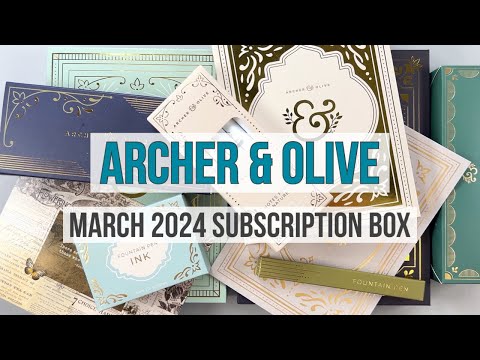 Archer & Olive March 2024 Subscription Box Unboxing & Review! Journaling & Stationery Goodies