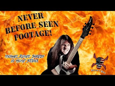 Michael Romeo Shredding in Home Studio! RARE FOOTAGE!
