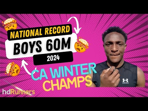 2024 TF - CA Winter Championships - 60M Dash Finals (Boys, 4 heats) - Dezeurn Frosh National Record!