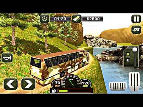 Uphill Offroad Army Bus Driving Simulator - Military Coach Transporter Android Gameplay