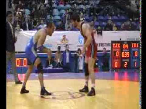 Ehsan Lashgari (IRI) vs Yusup Abdusalamov (TJK) 84kg 1/2 Final- 2012 Asian Olympic Qualifier